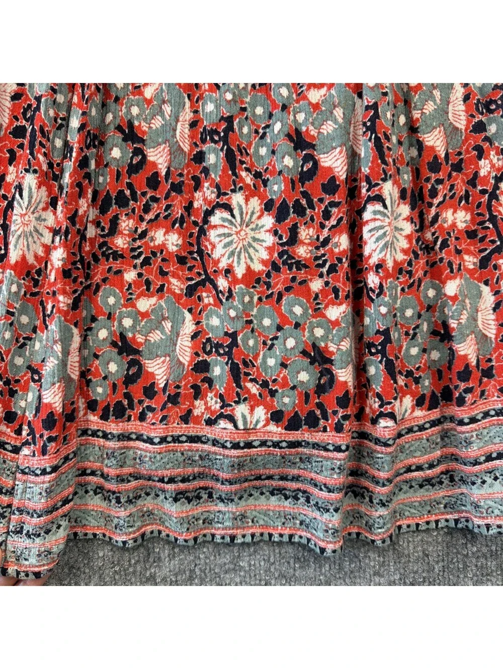 Free People Boho Red Midi With Pockets S